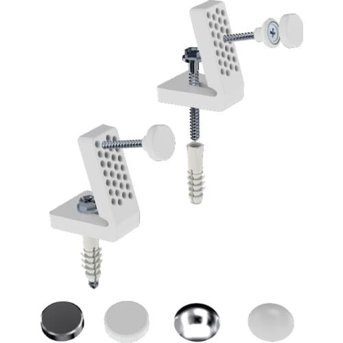 STEEL SCREW FLAT/ROUND WHITE COVER (CLOSET SIDE FIXING SET HIGH L TYPE)