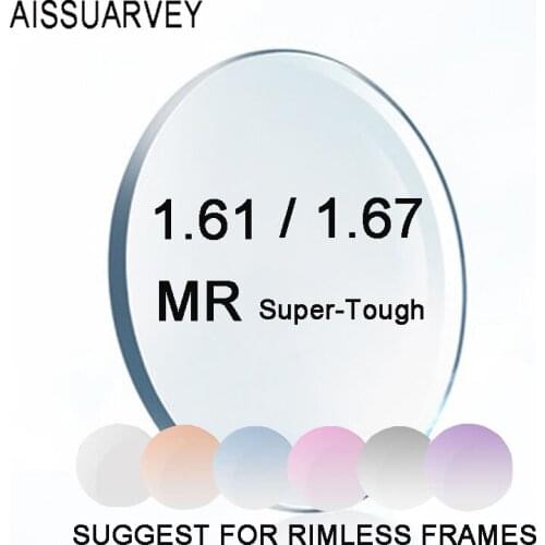 1.61 MR-8 1.67-8 Index Super Tough Asperical Glasses Lenses Prescription Clear Tinted Optical Eyeglasses Lens Quality Grade A