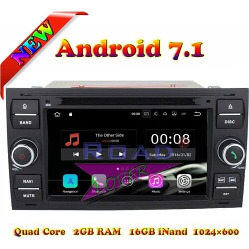 TOPNAVI 2G+16GB Android 7.1 Car Head Unit DVD Auto Player Radio For Ford Transit/Old Focus/Focus II Stereo GPS Navigation 2Din
