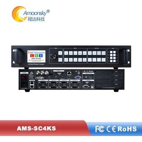 SC4KS HD multi-windows video splicer with high resolution SDI processor support wifi RS232 control for large screen stitching