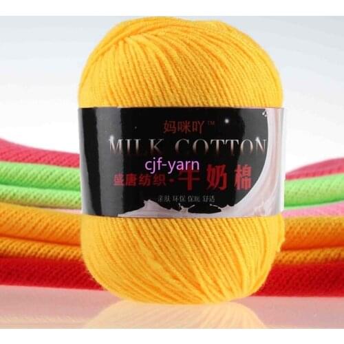 Crochet Wool COLOURED Craft DIY Yarn Knitting Colorful 3PLY soft 50g milk COTTON Handcraft Knitted Knitting Craft Lot Soft