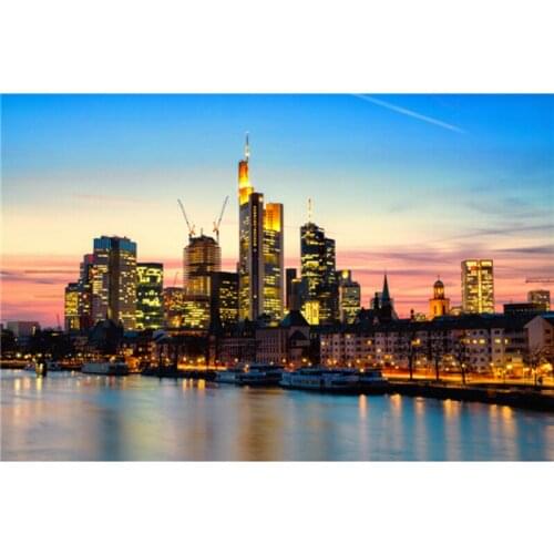 Embroidery, Diamond mosaic, DIY 3D Diamond painting, Diamond Embroidery Pattern Rhinestone Cross Stitch City sunset glow A6732R