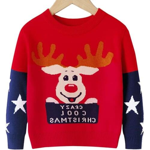 2-7 Years Woolly Jumper Winter Baby Girls Boys Sweaters Coat Kids Knitting Pullovers Tops Long Sleeve Knitwear Children Clothes