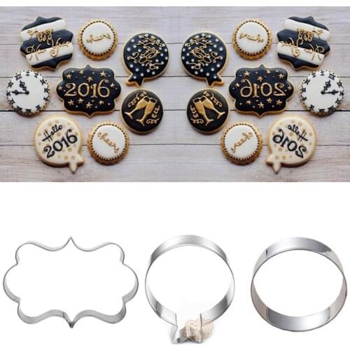 1pcs patisserie reposteria gateau Balloon Round Stainless Steel Cookie Cutter Fondant Cake Decor Tools Chocolate Biscuit Mould