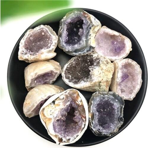 1PC Natural Crystal Colorful Agate Geode Cutting Crystal Cluster Healing Stone Reiki Rock Mineral Specimen Quartz DIY