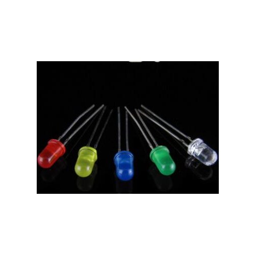 100PCS x Long Leg 3mm 5mm Color Lens White Jade Green Yellow Red Blue Ultra Bright LED light-emitting diode LED