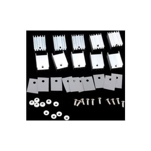 5PCS TO-220 Silver Heatsink Heat Sink for Voltage Regulator or MOSFET NEW
