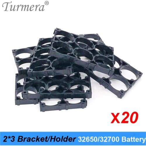 32650 32700 Battery 2*3 Holder Bracket Cell Safety Anti Vibration Plastic Brackets For 32650 32700 Battery Pack 20Pieces Turmera
