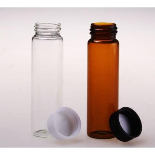 Free Shipping 50ml Essential Oil Bottle With Plastic Lids Sample Glass Bottle,50cc Glass Vials Container wholesale