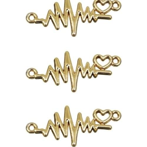 10pcs/lot 15X33mm love Lightning Metal Alloy Spacer Beads Flat Beads Buddha Beads For DIY bracelet Jewelry Making fg5s