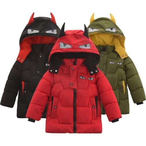 Baby Boys Winter Duck Down Jacket Coats Children Cartoon Warm Thicken Outerwear Clothes Infant Kids Parka Padded Jacket Clothing
