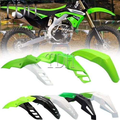 For Kawasaki MX Enduro Front Fender Supermoto Mudguard Frame Mud Cover KLX KXF KX-F KX250F KX450F KLX230 KLX140 KX65 85 100 140