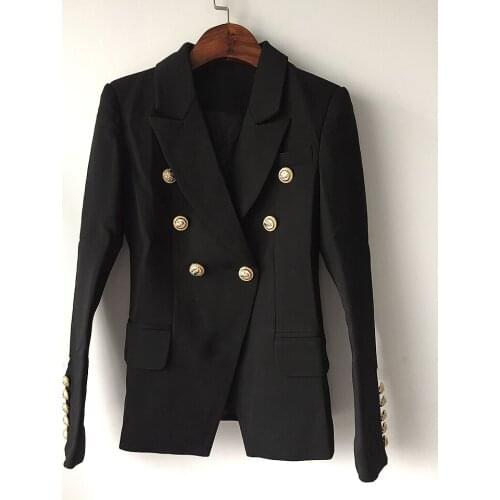 Double Breasted Blazers Women Fashion Solid Casual Jackets Women Elegant Long Sleeve Suits Female Ladies Black Blaze Fall