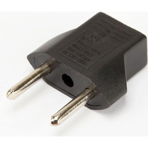 Hot EU adapter plug 2 pin to EU 2 round pin plug socket TRAVEL CONVERTER NEW Black 3pcs Power Plug Adapter
