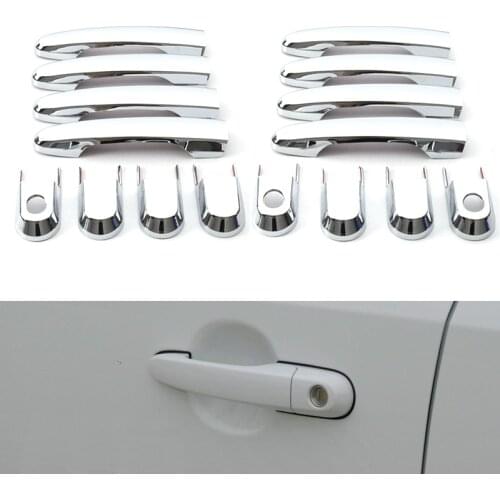 Chrome Door Handle Trim Cover For Hyundai Tucson Accessories 2005 2006 2007 2008 2009 Car Detector Stick Styling