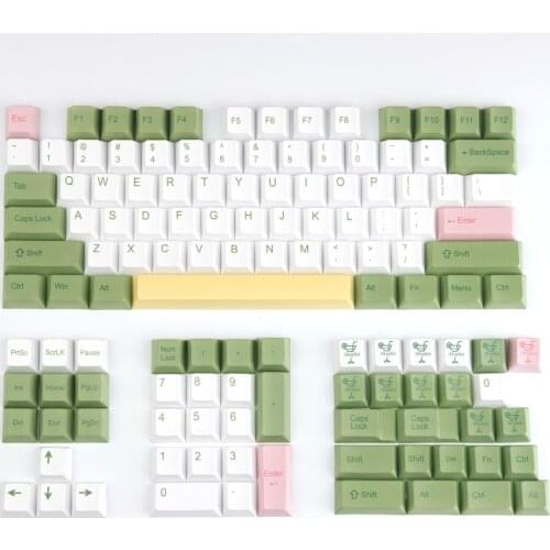 Mogitto Keycaps PBT 5 Face DYE-Subbed Cherry Profile Keycaps 129 Keys Full Sets 6.25U Spacebar For 99% Mechanical Keyboard