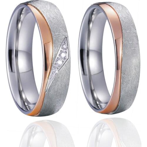 2020 New Pure Handmade Alliances his and hers couple marriage Wedding rings set for men and women Stainless steel jewelry