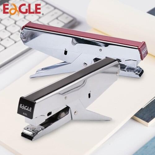EAGLE 828L Metal Handheld Stapler Labor-saving Large Stapler Stationery Binding Machine Tool Document/Book/File Manual Stapler