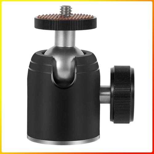 Tripod Mini Ball Head 360 Degree Metal Ballhead Mount with 3/8" to 1/4" Screw for Digital Camera DSLR Cell Phone Monopod
