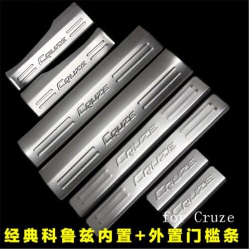 High-quality stainless steel Trunk Tread Plate Trim Scuff Plate For Chevrolet Klassieke Cruze 2009-2014 Car styling