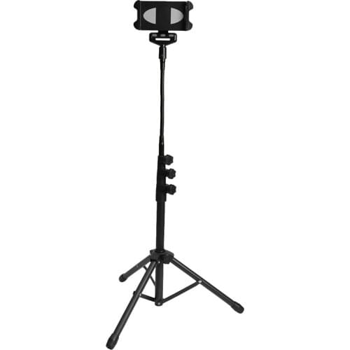 Tablet Computer Floor Tripod 360° Adjustable Telescopic Gooseneck Hose Tripod for 4.7-12.9 Inch Tablet/Mobile Phone