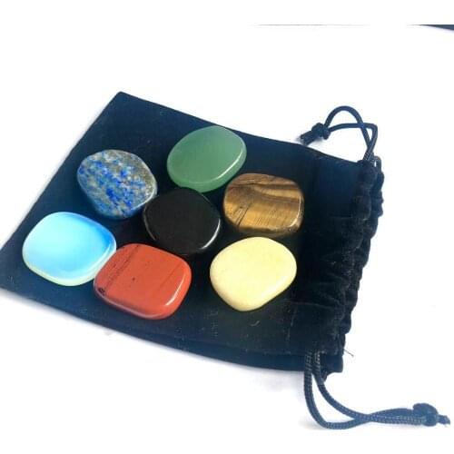 Natural Healing Crystals Worry Stone Thumb GemstoneTherapy Reiki Treatment Spiritual Minerals Massage Palm Gem