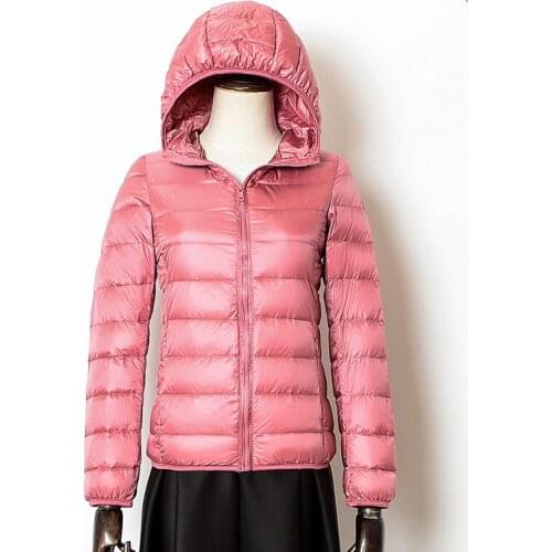 2020 New Ultra light duck down jackets women Hooded winter coat Long Sleeve Warm Slim 5XL plus size jacket lady Clothing