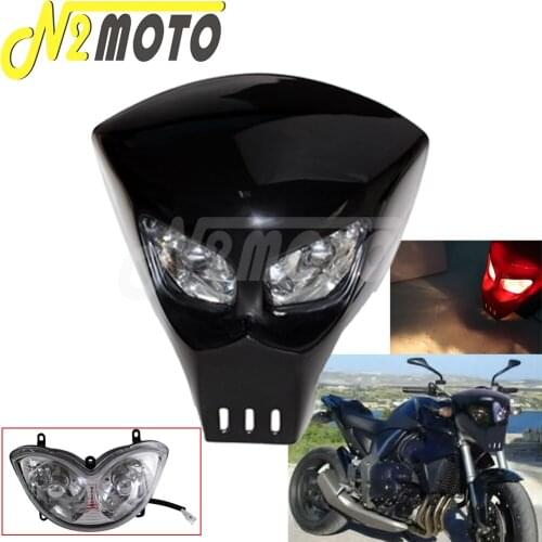 Headlight Fairing 12V Custom Motorcycle Skull Headlamp For Kawasaki Honda Suzuki Yamaha Street Bike Custom Head Light Scull Mask