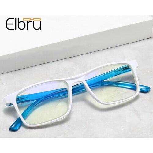 Elbru Fashion Square Reading Glasses Colorful Spring Legs Presbyopic Eyeglasses HD Hyperopia Eyewear Unisex Diopters +1.0 to+3.5