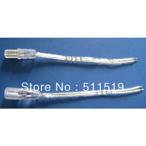 Clear connectors for single color LED products, one male and one female, with 8cm wire