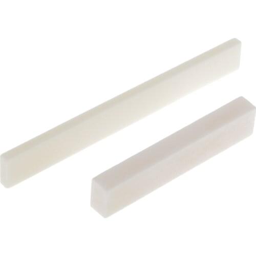 Replacement Set of Ivory Uncut 52mm Nut w/ 80mm Saddle for Guitar DIY Parts