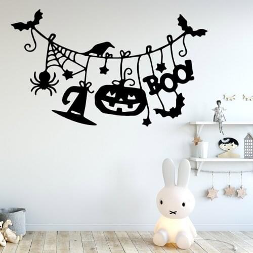 Modern Halloween Vinyl Waterproof Wall Decal Removable Wall Sticker Home Party Decor Wallpaper