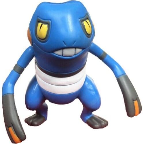 TAKARA TOMY Pokemon Cartoons Anime Figures Croagunk Collection Model Doll Pocket Monsters Action Figure Hand-Made Toys Kids Gift