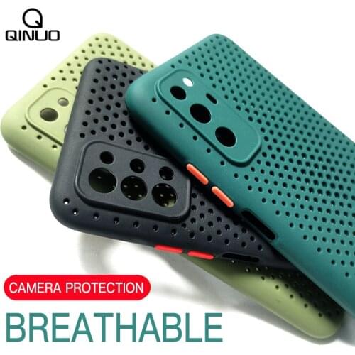 Heat Dissipation Breathable Case For Samsung Galaxy S20 Ultra S20 Plus A51 A71 A50 A70 A21S A30 M31 A10 A41 Cooling Soft Cover