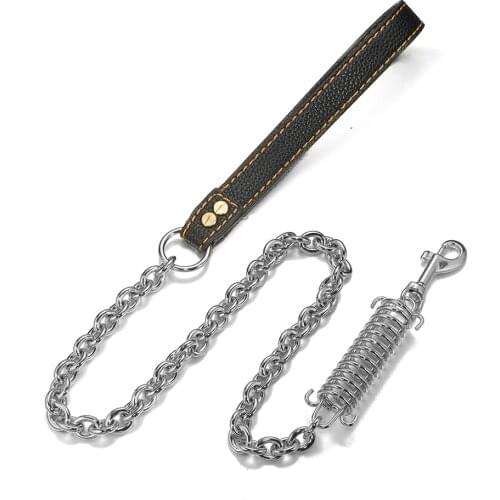 Tiasri 15mm Security Dog Chain Pet Training Rope Silver Color High Quality Heavy Stainless Steel O Chain Bulldog Accessory
