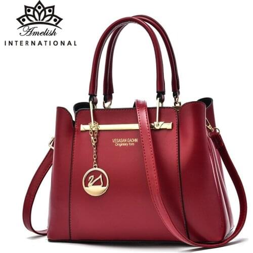 AMELISH Large Capacity Women Handbags 2021 Solid Color Designer Bag Luxury Brand High Quality Lady Totes for Travel and Shopping