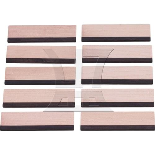 Yibuy 70x20mm Maple Ebony Blank Spider Bridge Saddle Unslotted Uncut for Dobro Guitar