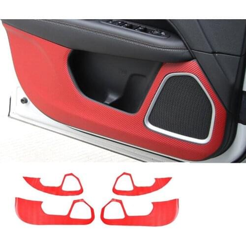 Carbon Fibre Doors Panel Protective Anti-Kick Pad Mat Sticker For Jeep Compass 2017 18 2019
