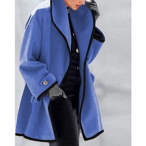 Womens Down Jacket 2021 Winter Long Sleeve Open Cardigan Casual Wool Coat Trench Jacket Ladies Warm Slim Long Overcoat Outwear