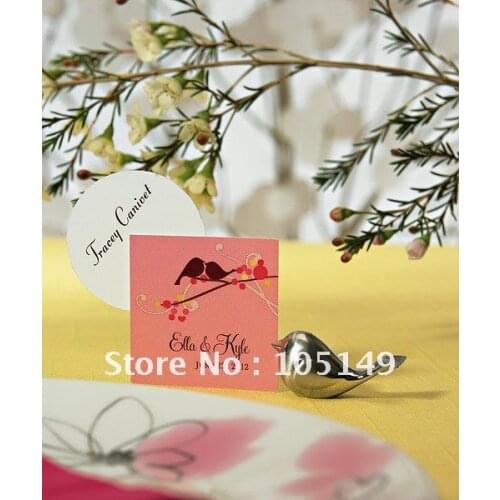 100 Pieces/lot) Wedding favors of Love Birds Place Card Holder For Wedding Decoration Gift and Party Favors Name card holders