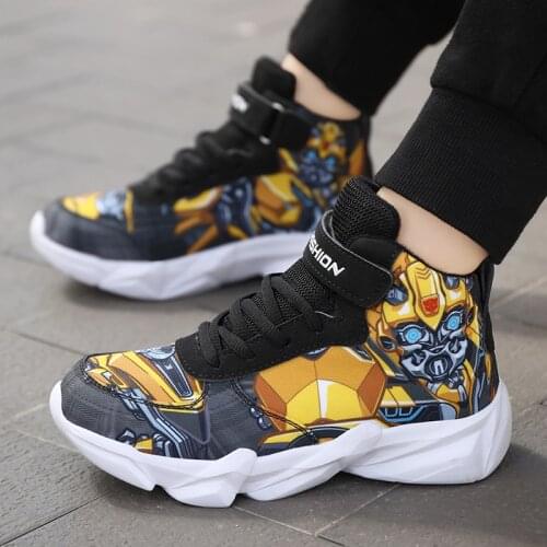 2020 Kids Casuals Shoes For Boys Basketball Shoe Running Kid Casual Children Robot Sports Boot Sneakers Cartoon Kid Shoes