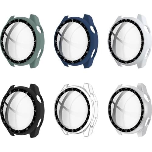 3D 9H Tempered Glass Screen Protector Protect Case For Huawei Watch 3 Pro Scale Shockproof Bumper Hard PC Cover 48mm