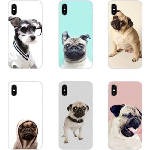 Funny Pug Dog Animals Accessories Phone Cases Covers For Apple iPhone X XR XS 11Pro MAX 4S 5S 5C SE 6S 7 8 Plus ipod touch 5 6
