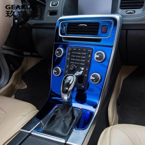 Car styling Interior Trim Air conditioning CD control panel decoration Stickers covers For volvo S60 v60 XC60 auto accessories
