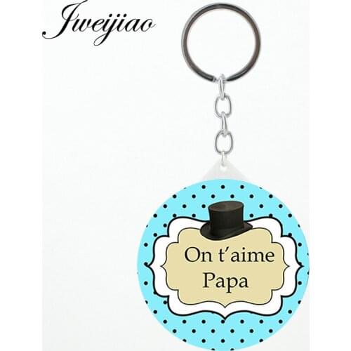 JWEIJIAO happy dads day gift keychain Mirror 2019 best gift game Beauty Health makeup mirrors for SUPER PAPA CT521