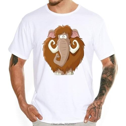Mens Summer Fashion Mammoth Design T Shirt High Quality Boys Kids Cute Cartoon T-shirt Tops Hipster Tees Harajuku Streetwear