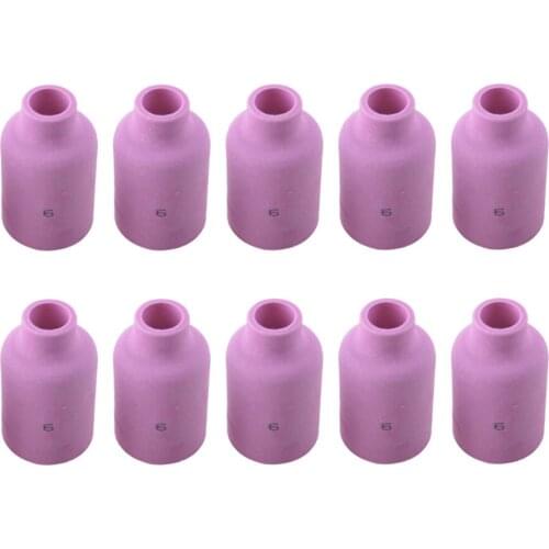 TIG Alumina Gas Lens Nozzle 54N16 6# Fit SR DTA DB WP 17 18 26 TIG Welding Torch Pack of 10