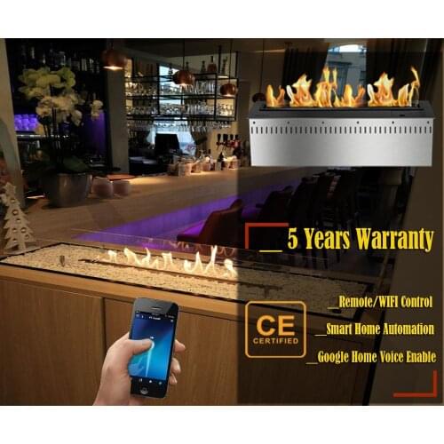 Inno-Fire 24 inch remote control intelligent black or silver fireplace wall units