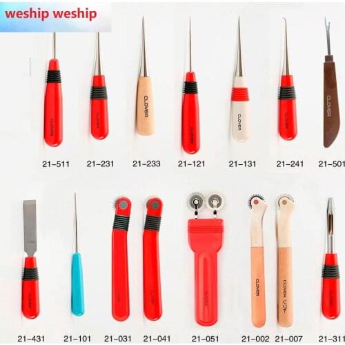 Quilting tools Pressing line wheel Spatula Roulette Punch Thread stripper Awl for patchwork Buttonhole