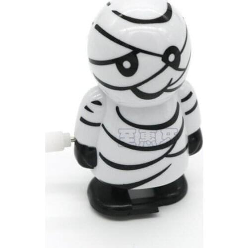 IWish Halloween Wind Up Jump White Mummy Human Skeleton Jumping Mummies Human Skull Gift Toy For Children Toys All Saints' Day